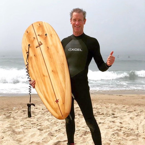David Meerman Scott with surfboard